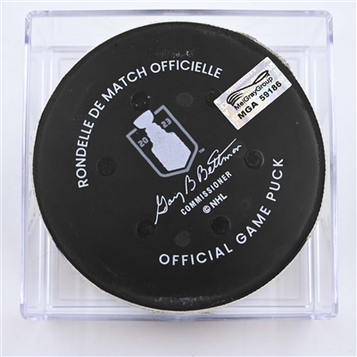 Mason Marchment - Dallas Stars - Goal Puck - May 7, 2023 vs. Seattle Kraken - 2023 Stanley Cup Playoffs - Round 2, Game 3 (Kraken Logo) 