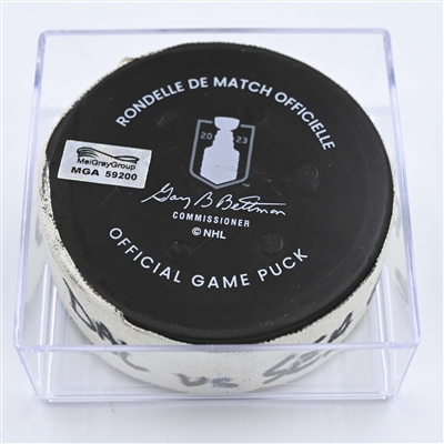 Mason Marchment - Dallas Stars - Goal Puck - May 13, 2023 vs. Seattle Kraken - 2023 Stanley Cup Playoffs - Round 2, Game 6 (Kraken Logo) 