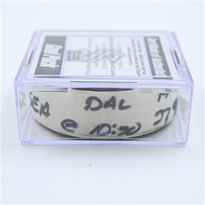 Mason Marchment - Dallas Stars - Goal Puck - May 13, 2023 vs. Seattle Kraken - 2023 Stanley Cup Playoffs - Round 2, Game 6 (Kraken Logo) 