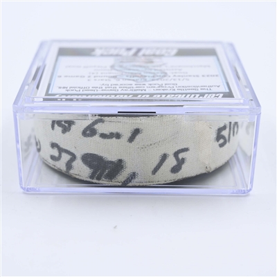 Mason Marchment - Dallas Stars - Goal Puck - May 13, 2023 vs. Seattle Kraken - 2023 Stanley Cup Playoffs - Round 2, Game 6 (Kraken Logo) 