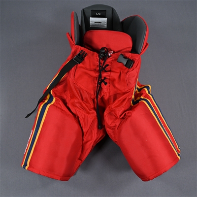 John Marino - Game-Worn Red Reverse Retro Bauer Pants - 2022-23 NHL Season