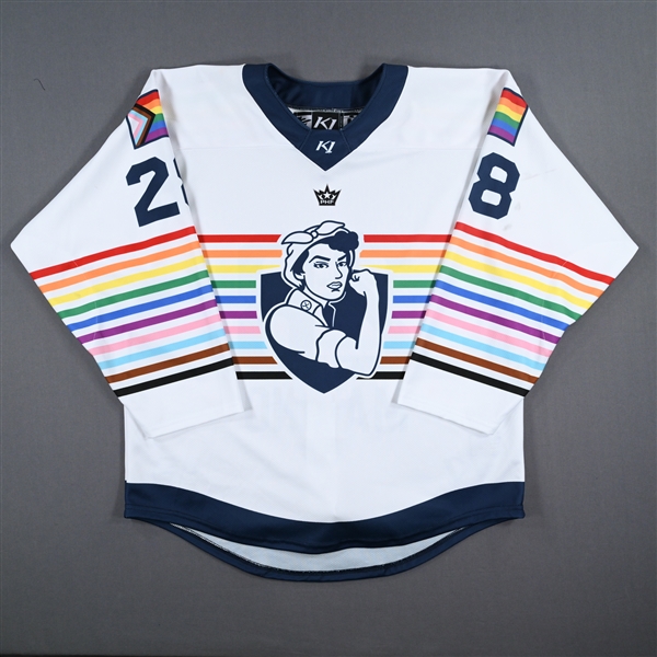 Leah Marino - Game-Worn Autographed Pride Jersey - Worn March 10-11, 2023 vs. Buffalo Beauts