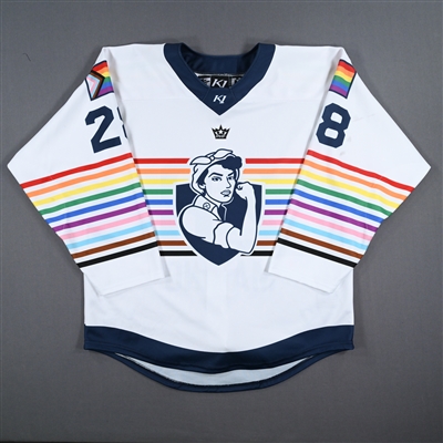 Leah Marino - Game-Worn Autographed Pride Jersey - Worn March 10-11, 2023 vs. Buffalo Beauts