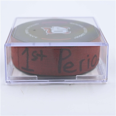 Timo Meier - New Jersey Devils - Goal Puck - May 7, 2023 vs. Carolina Hurricanes - 2023 Stanley Cup Playoffs - Round 2, Game 3 (Devils' 40th Anniversary Logo) 