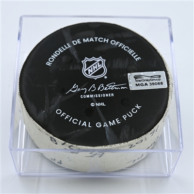 Ilya Mikheyev - Vancouver Canucks - Goal Puck - October 27, 2022 vs. Seattle Kraken (Kraken Logo)  - 2022-23 NHL Season