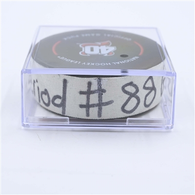 Martin Necas - Carolina Hurricanes - Goal Puck - May 9, 2023 vs. New Jersey Devils - 2023 Stanley Cup Playoffs - Round 2, Game 4 (Devils' 40th Anniversary Logo) 
