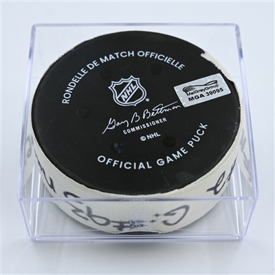 Ryan Nugent-Hopkins - Edmonton Oilers - Goal Puck - November 7, 2022 vs. Washington Capitals (Capitals Logo)  - 2022-23 NHL Season