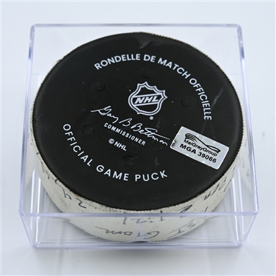Jamie Oleksiak - Seattle Kraken - Goal Puck - October 27, 2022 vs. Vancouver Canucks (Kraken Logo)  - 2022-23 NHL Season