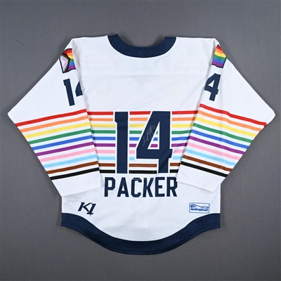 Madison Packer - Game-Worn Autographed Pride Jersey w/C - Worn March 10-11, 2023 vs. Buffalo Beauts