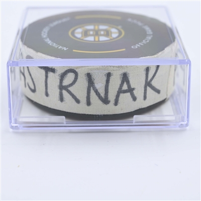 David Pastrnak - Boston Bruins - Goal Puck - April 30, 2023 vs. Florida Panthers - 2023 Stanley Cup Playoffs - Round 1, Game 7 (Bruins Logo) 