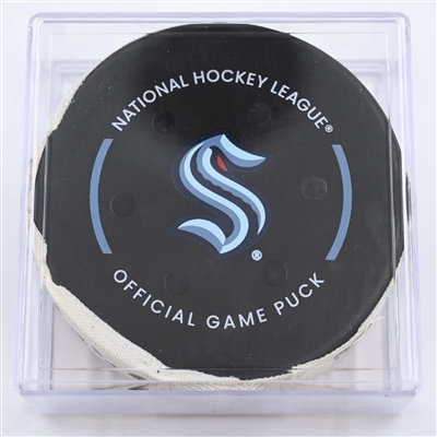 Joe Pavelski - Dallas Stars - Goal Puck - May 9, 2023 vs. Seattle Kraken - 2023 Stanley Cup Playoffs - Round 2, Game 4 (Kraken Logo) 