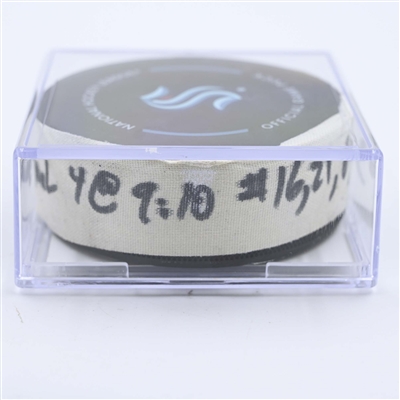 Joe Pavelski - Dallas Stars - Goal Puck - May 9, 2023 vs. Seattle Kraken - 2023 Stanley Cup Playoffs - Round 2, Game 4 (Kraken Logo) 