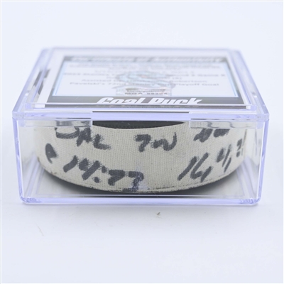 Joe Pavelski - Dallas Stars - Goal Puck - May 13, 2023 vs. Seattle Kraken - 2023 Stanley Cup Playoffs - Round 2, Game 6 (Kraken Logo) 