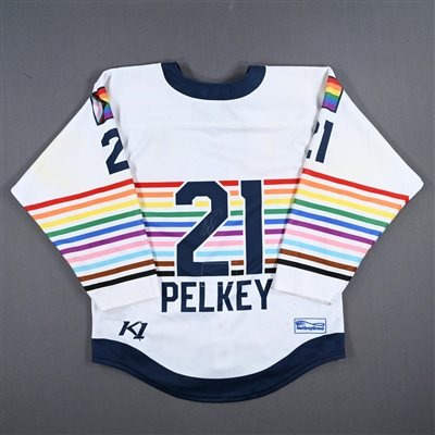 Amanda Pelkey - Game-Worn Autographed Pride Jersey w/A - Worn March 10-11, 2023 vs. Buffalo Beauts