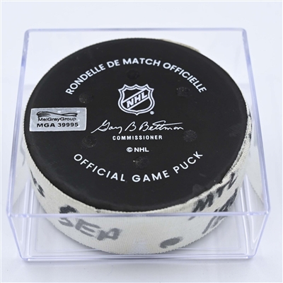 Rem Pitlick - Montreal Canadiens - Goal Puck - December 6, 2022 vs. Seattle Kraken (Kraken Logo) 