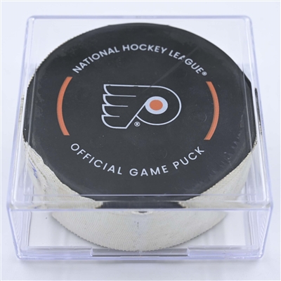 Mikko Rantanen - Colorado Avalanche - Goal Puck - December 5, 2022 vs. Philadelphia Flyers (Flyers Logo) 
