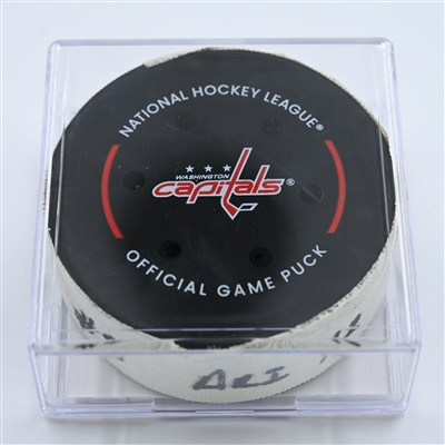 Nick Ritchie - Arizona Coyotes - Goal Puck - November 5, 2022 vs. Washington Capitals (Capitals Logo)  - 2022-23 NHL Season