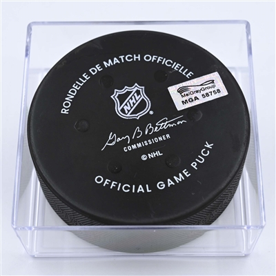 Jack Roslovic - Columbus Blue Jackets - Goal Puck - December 11, 2022 vs. Los Angeles Kings (Blue Jackets Logo) 