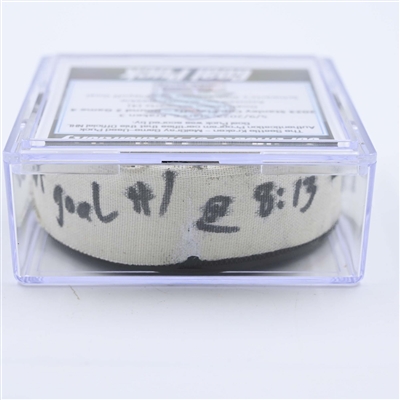 Jaden Schwartz - Seattle Kraken - Goal Puck - May 9, 2023 vs. Dallas Stars - 2023 Stanley Cup Playoffs - Round 2, Game 4 (Kraken Logo) 
