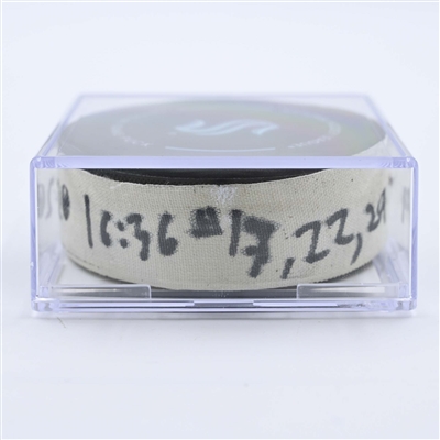 Jaden Schwartz - Seattle Kraken - Goal Puck - May 9, 2023 vs. Dallas Stars - 2023 Stanley Cup Playoffs - Round 2, Game 4 (Kraken Logo) 