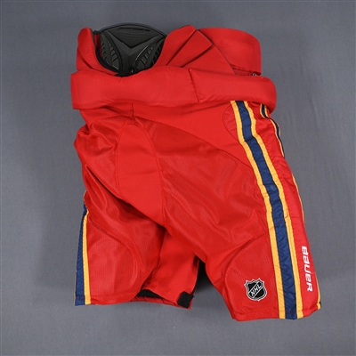 Damon Severson - Game-Worn Red Reverse Retro Bauer Pants - 2022-23 NHL Season