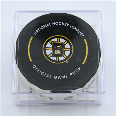 Craig Smith - Boston Bruins - Goal Puck - October 27, 2022 vs. Detroit Red Wings (Bruins Logo)  - 2022-23 NHL Season
