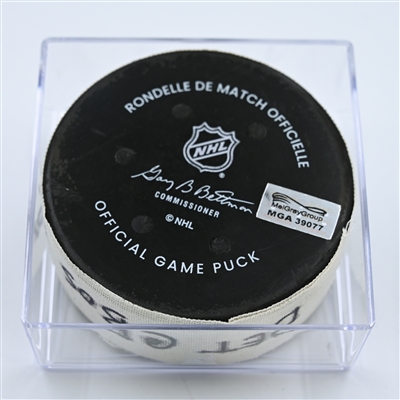 Craig Smith - Boston Bruins - Goal Puck - October 27, 2022 vs. Detroit Red Wings (Bruins Logo)  - 2022-23 NHL Season