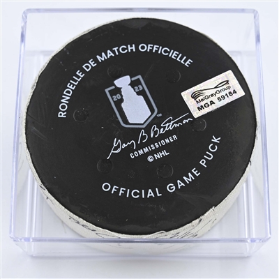 Carson Soucy - Seattle Kraken - Goal Puck - May 7, 2023 vs. Dallas Stars - 2023 Stanley Cup Playoffs - Round 2, Game 3 (Kraken Logo) 
