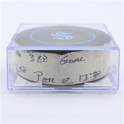 Carson Soucy - Seattle Kraken - Goal Puck - May 7, 2023 vs. Dallas Stars - 2023 Stanley Cup Playoffs - Round 2, Game 3 (Kraken Logo) 
