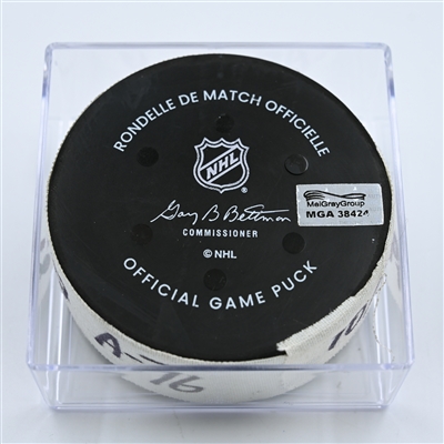 Jordan Staal - Carolina Hurricanes - Goal Puck - October 29, 2022 vs Philadelphia Flyers (Philadelphia Flyers logo) - 2022-23 NHL Season