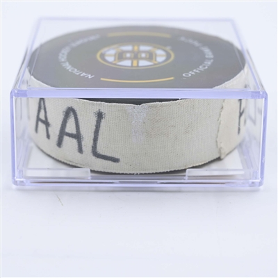 Eric Staal - Florida Panthers - Goal Puck - April 19, 2023 vs. Boston Bruins - 2023 Stanley Cup Playoffs - Round 1, Game 2 (Bruins Logo)