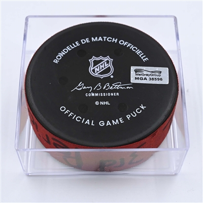 Tomas Tatar - New Jersey Devils - Goal Puck - December 9, 2022 vs. New York Islanders (Devils' 40th Anniversary Logo) 