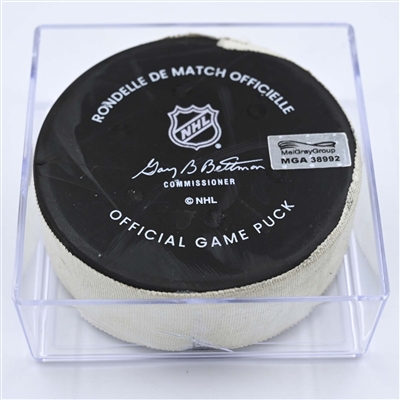 Owen Tippett - Philadelphia Flyers - Goal Puck - December 5, 2022 vs. Colorado Avalanche (Flyers Logo) 