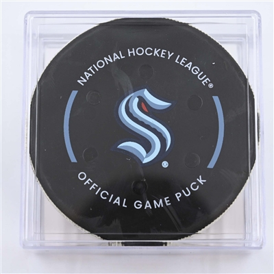 Eeli Tolvanen - Seattle Kraken - Goal Puck - May 7, 2023 vs. Dallas Stars - 2023 Stanley Cup Playoffs - Round 2, Game 3 (Kraken Logo) 