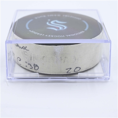 Eeli Tolvanen - Seattle Kraken - Goal Puck - May 7, 2023 vs. Dallas Stars - 2023 Stanley Cup Playoffs - Round 2, Game 3 (Kraken Logo) 
