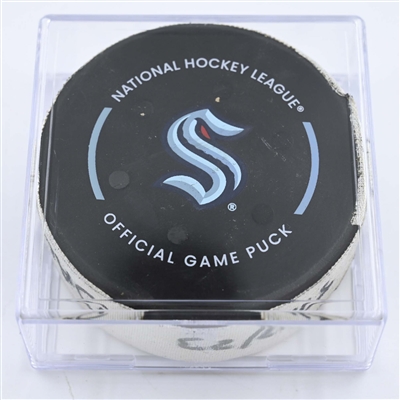 Eeli Tolvanen - Seattle Kraken - Goal Puck - May 13, 2023 vs. Dallas Stars - 2023 Stanley Cup Playoffs - Round 2, Game 6 (Kraken Logo) 