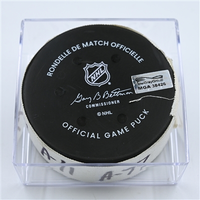 Owen Tippett - Philadelphia Flyers - Goal Puck - October 29, 2022 vs Carolina Hurricanes (Philadelphia Flyers logo) - 2022-23 NHL Season
