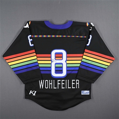 Alyssa Wohlfeiler - Game-Worn Autographed Pride Jersey w/A - Worn February 26, 2023 vs. Metropolitan Riveters