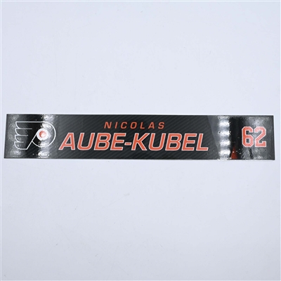 Nicolas Aube-Kubel - Philadelphia Flyers - Locker Room Nameplate - 2019-20 NHL Season