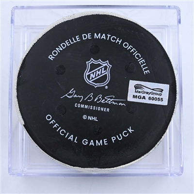 Tyson Barrie - Nashville Predators - Goal Puck - March 25, 2023 vs. Seattle Kraken (Predators Logo)