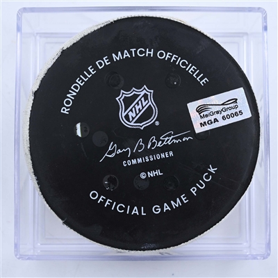 Tyson Barrie - Nashville Predators - Goal Puck - March 26, 2023 vs. Toronto Maple Leafs (Predators Logo)
