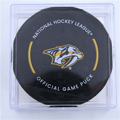 Matt Duchene - Nashville Predators - Goal Puck - March 25, 2023 vs. Seattle Kraken (Predators Logo)