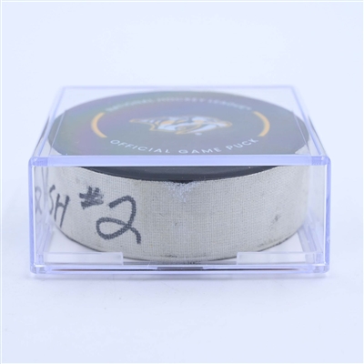 Matt Duchene - Nashville Predators - Goal Puck - March 25, 2023 vs. Seattle Kraken (Predators Logo)