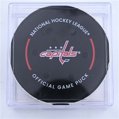 Pierre Engvall - New York Islanders - Goal Puck - March 28, 2023 vs. Washington Capitals (Capitals Logo)