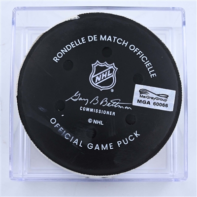 Pierre Engvall - New York Islanders - Goal Puck - March 28, 2023 vs. Washington Capitals (Capitals Logo)