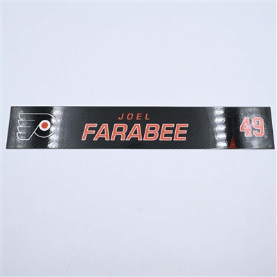 Joel Farabee - Philadelphia Flyers - Locker Room Nameplate - 2019-20 NHL Season
