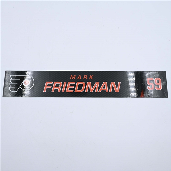 Mark Friedman - Philadelphia Flyers - Locker Room Nameplate - 2019-20 NHL Season