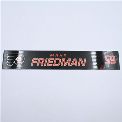 Mark Friedman - Philadelphia Flyers - Locker Room Nameplate - 2019-20 NHL Season