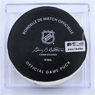 Brendan Gallagher - Montreal Canadiens - Goal Puck - March 28, 2023 vs. Philadelphia Flyers (Flyers Logo)