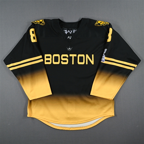 Elizabeth Giguere - Boston Pride - Game-Worn Black Set 2 Jersey / Playoffs